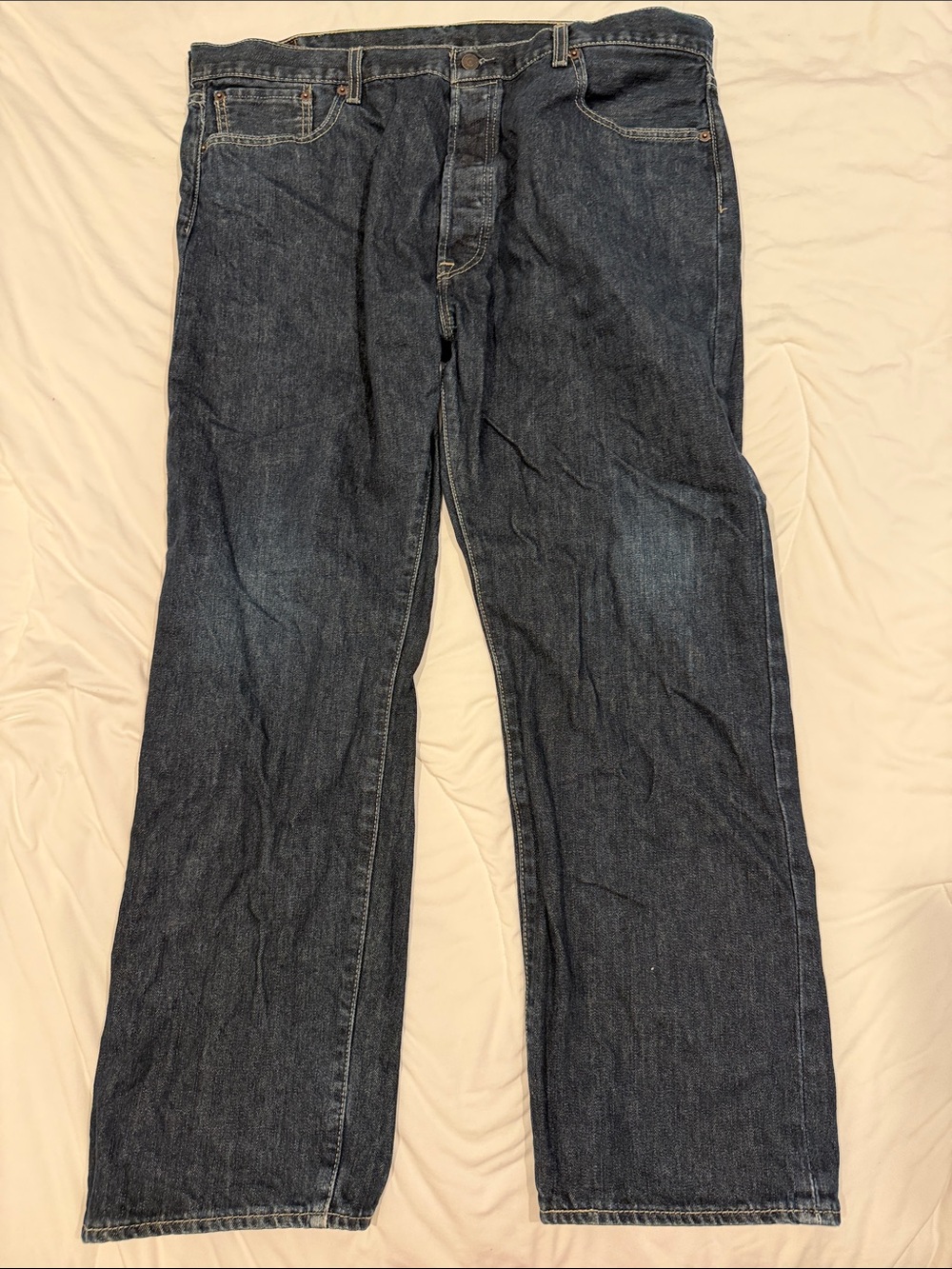Levi's Men's Bootcut Jeans in Dark Blue Denim